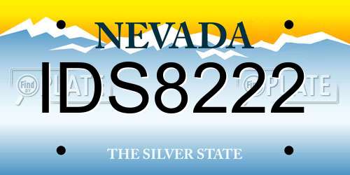 IDS8222 Nevada License Plate