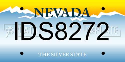 IDS8272 Nevada License Plate