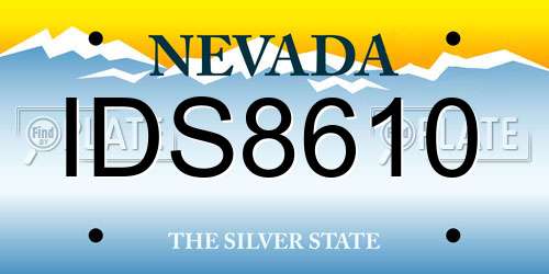 IDS8610 Nevada License Plate
