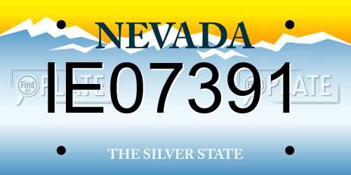 IE07391 Nevada License Plate