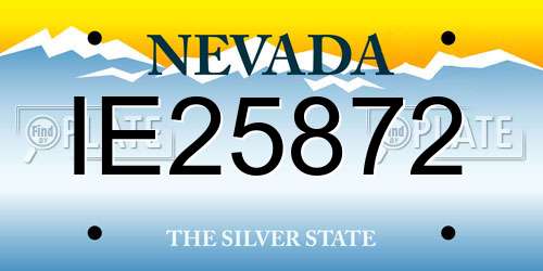 IE25872 Nevada License Plate
