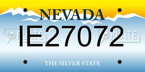 IE27072 Nevada License Plate