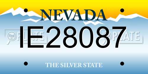 IE28087 Nevada License Plate