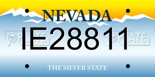 IE28811 Nevada License Plate