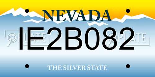 IE2B082 Nevada License Plate