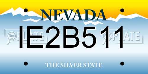 IE2B511 Nevada License Plate
