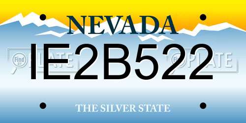 IE2B522 Nevada License Plate