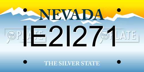 IE2I271 Nevada License Plate
