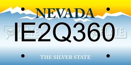 IE2Q360 Nevada License Plate
