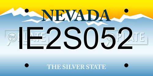 IE2S052 Nevada License Plate