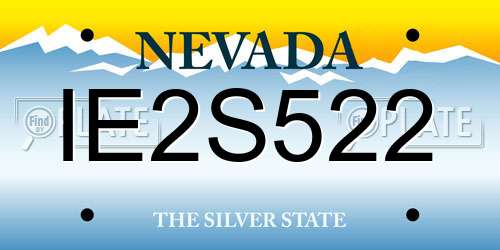 IE2S522 Nevada License Plate