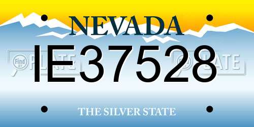 IE37528 Nevada License Plate