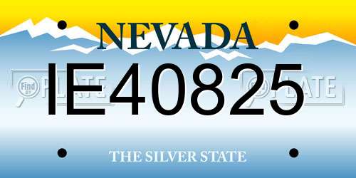 IE40825 Nevada License Plate