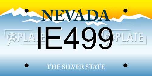 IE499 Nevada License Plate