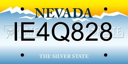 IE4Q828 Nevada License Plate