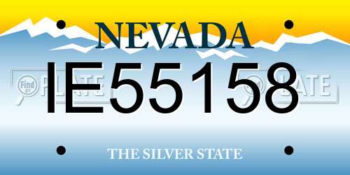 IE55158 Nevada License Plate
