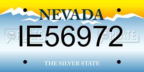 IE56972 Nevada License Plate