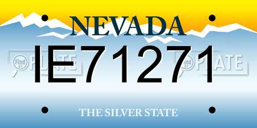 IE71271 Nevada License Plate