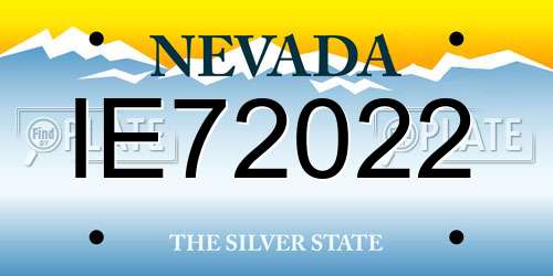 IE72022 Nevada License Plate