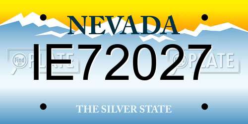 IE72027 Nevada License Plate