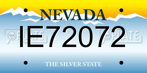 IE72072 Nevada License Plate