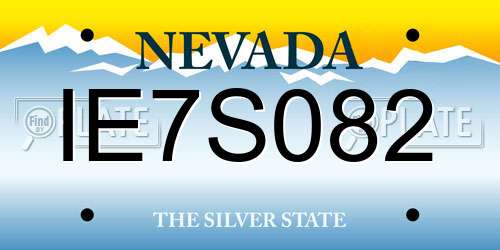 IE7S082 Nevada License Plate
