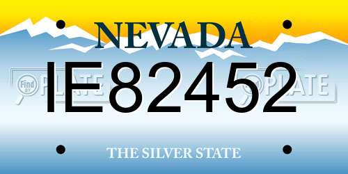 IE82452 Nevada License Plate