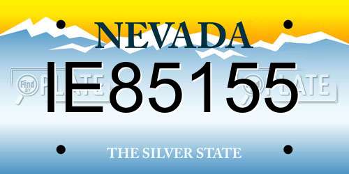 IE85155 Nevada License Plate