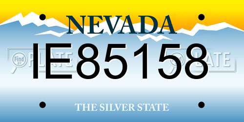 IE85158 Nevada License Plate