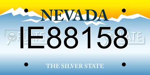 IE88158 Nevada License Plate