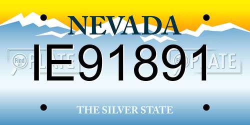 IE91891 Nevada License Plate