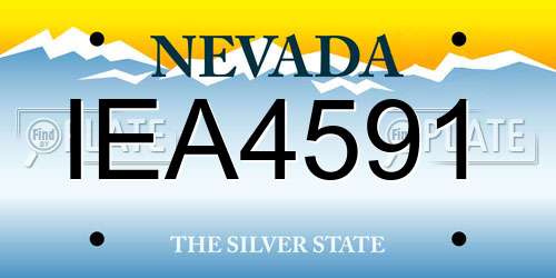IEA4591 Nevada License Plate