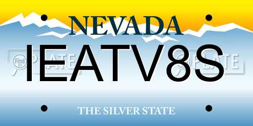 IEATV8S Nevada License Plate