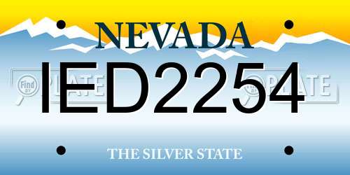 IED2254 Nevada License Plate