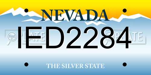 IED2284 Nevada License Plate