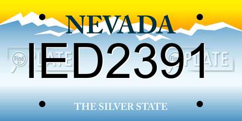 IED2391 Nevada License Plate