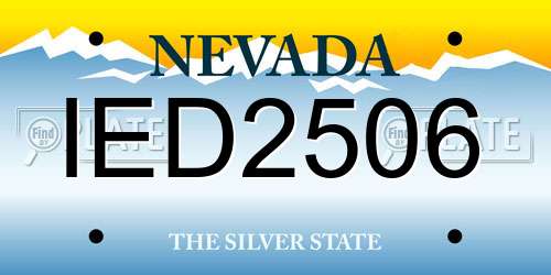 IED2506 Nevada License Plate