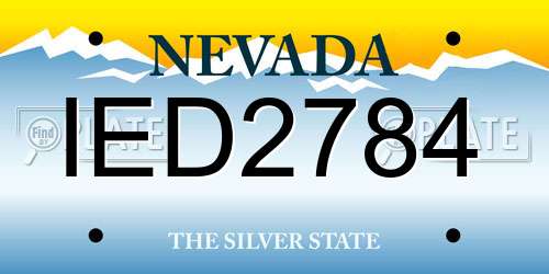IED2784 Nevada License Plate