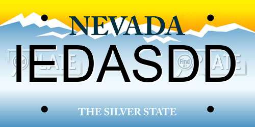 IEDASDD Nevada License Plate