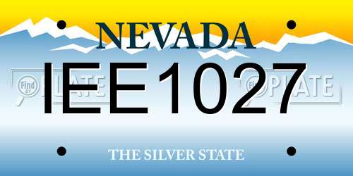 IEE1027 Nevada License Plate