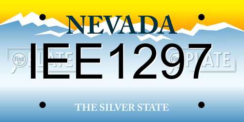 IEE1297 Nevada License Plate