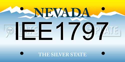 IEE1797 Nevada License Plate