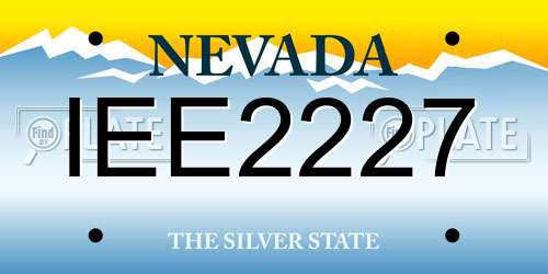 IEE2227 Nevada License Plate