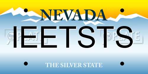 IEETSTS Nevada License Plate