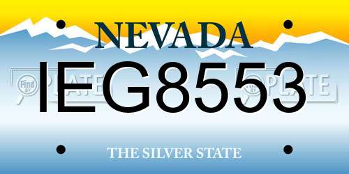 IEG8553 Nevada License Plate
