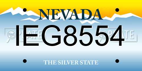 IEG8554 Nevada License Plate