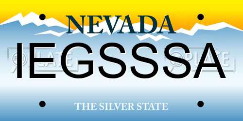 IEGSSSA Nevada License Plate