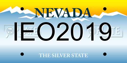 IEO2019 Nevada License Plate