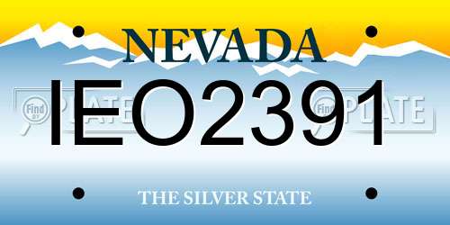 IEO2391 Nevada License Plate