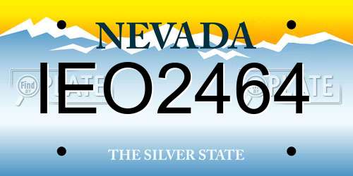 IEO2464 Nevada License Plate